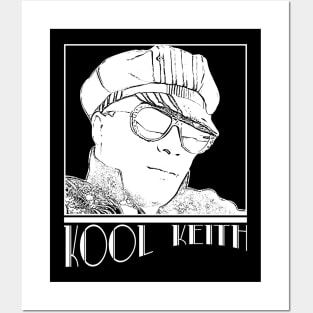 Kool Keith // White retro Posters and Art